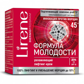 Купити - Lirene Youth Formula Lifting & Moisturizing Day Cream SPF 10 - Зволожуючий денний ліфтинг-крем 45+