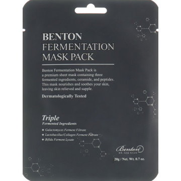 Купити - Benton Fermentation Mask Pack - Маска з ферментованими компонентами та пептидами