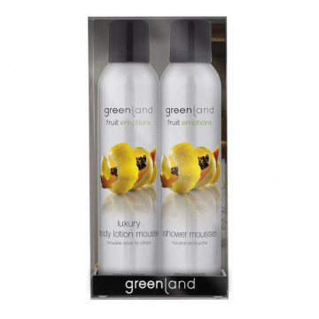 Купити - Greenland Gift Pack: Shower & Body Mousse Sensation Papaya-Lemon - Набір мусів для тіла Папайя-Лимон
