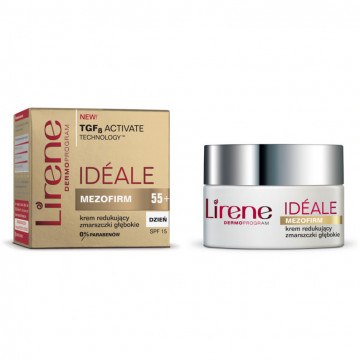 Купити - Lirene Ideale Mezofirm 55+ Anti-Wrinkle Day Cream SPF 15 - Денний крем проти зморшок 55+