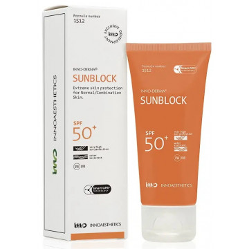 Купити - Innoaesthetics Sunblock SPF 50+ - Сонцезахисний крем із зволожуючою та антиоксидантною дією