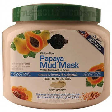 Купити - Hollywood Style White Glow Papaya Mud Mask - Грязева маска для обличчя з екстрактом папайї