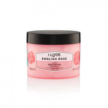 Купити - I Love English Rose Body Butter - Олія для тіла "Англійська троянда"