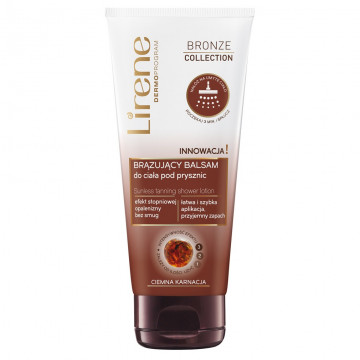 Купити - Lirene Bronze Sunless Tanning Shower Lotion Dark Skin - Бальзам для душу з автозасмагою для темної шкіри