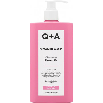 Купити - Q+A Vitamin ACE Cleansing Shower Oil - Вітамінізована олія для душу