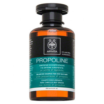Купити - Apivita propoline balancing shampoo for very oily hair - Шампунь для дуже жирного волосся з м'ятою і прополісом