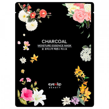 Купити - Eyenlip Charcoal Moisture Essence Mask - Тканинна маска для обличчя з деревним вугіллям