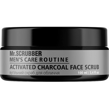 Купити - Mr.Scrubber Men's Care Routine Charcoal Face Scrub - Вугільний скраб для обличчя