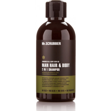 Купити - Mr.Scrubber Solid Man Hair&Body Shampoo 2 in 1 - Чоловічий шампунь для волосся та тіла
