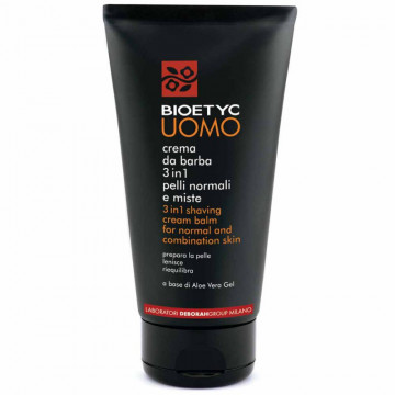 Купити - Deborah Bioetyc Uomo 3 in 1 Shaving Cream For Normal and Combination Skin - Крем для гоління для нормальної та комбінованої шкіри