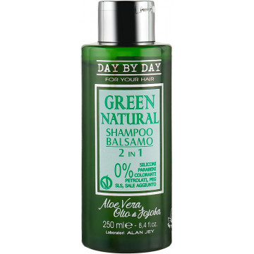 Купити - Alan Jey Green Natural Shampoo-Balsam - Шампунь-бальзам 2 в 1 з маслом жожоба та алое вера для всіх типів волосся