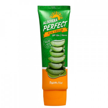 Купити - FarmStay Aloevera Perfect Sun Cream SPF50+ PA+++ - Сонцезахисний крем