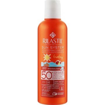 Купити - Rilastil Sun System PPT SPF50+ Fluid Baby Lotion - Ультра-легкий сонцезахисний лосьйон для тіла для дітей