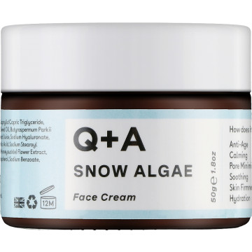 Купити - Q+A Snow Algae Intensive Face Cream - Зволожуючий крем для обличчя зі сніговими водоростями