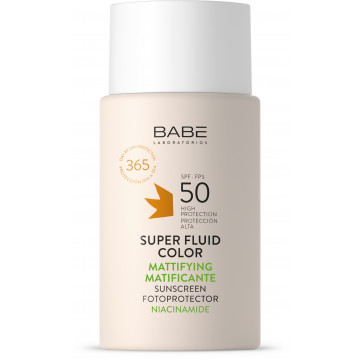 Купити - Babe Laboratorios Sun Protection Super Fluid Color SPF50 - Сонцезахисний супер флюїд з тонуючим і матуючим ефектом для жирної шкіри