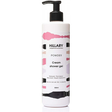 Купити - Hillary Powder Cream Shower Gel - Натуральний крем-гель для душу