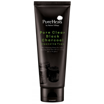 Купити - PureHeal's Pore Clear Black Charcoal Cleansing Foam - Пінка з чорним вугіллям для очищення пор від забруднень