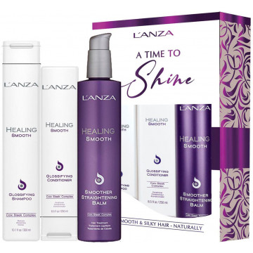 Купити - L'anza Healing Smooth Holiday Trio Box - Подарунковий набір для розгладження волосся