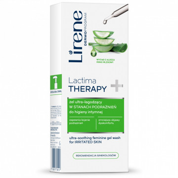 Купити - Lirene Lactima Therapy Ultra-soothing Feminine Gel Wash For Irritated Skin - Гель для інтимної гігієни "Ультра-заспокійливий" для подразненої шкіри