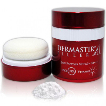 Купити - Dermastir Filler Sun Powder SPF 50+ White - Сонцезахисна пудра Дермастір SPF 50 +