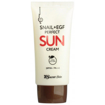 Купити - Secret Skin Snail Perfect Sun Cream SPF50+ PA+++ - Сонцезахисний крем для обличчя з муцином равлика