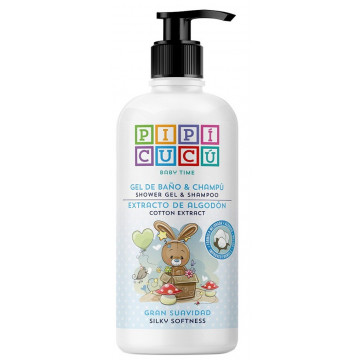 Купити - La Cabine Pipi Cucu Cotton Shower Gel & Shampoo - Дитячий шампунь-гель "Бавовна"