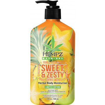 Купити - Hempz Mash-Ups Sweet & Zesty Herbal Body Moisturizer - Молочко для тіла "Ананас-Диня-Юзу-Карамболь"