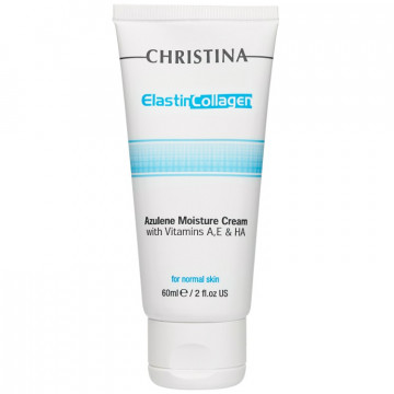 Купити - Christina Elastin Collagen Azulene Moisture Cream With Vitamins A, E & HA For Normal Skin - Зволожуючий крем з вітамінами А, Е і гіалуроновою кислотою для нормальної шкіри "еластин, колаген, азулен"