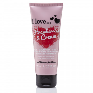 Купити - I Love Strawberries & Cream Super Soft Hand Lotion - Лосьйон для рук "Полуниця з вершками"