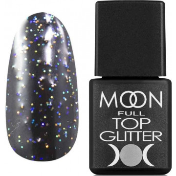 Купити - Moon Full Top Glitter - Топ для гель лаку