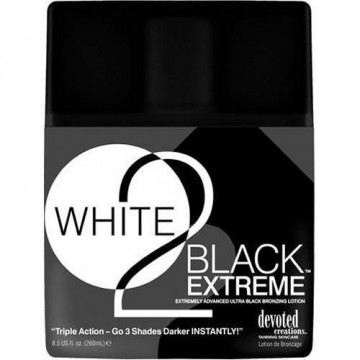 Купити - Devoted Creations White 2 Black Extreme - Лосьйон для солярію з бронзаторами