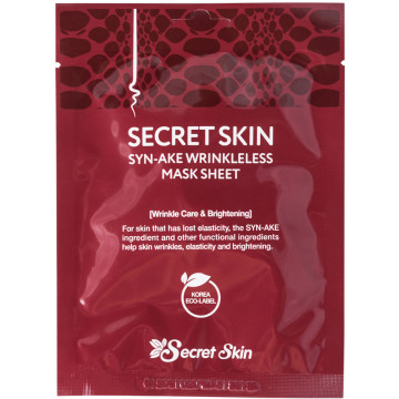 Купити - Secret Skin Syn-Ake Wrinkless Mask Sheet - Маска для обличчя з пептидом зміїної отрути