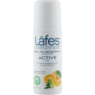 Купити - Lafe's Roll On Deodorant Active Citrus & Bergamot - Роликовий дезодорант "Цитрус і бергамот"