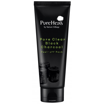 Купити - PureHeal's Pore Clear Black Charcoal Peel-off Pack - Маска-плівка з чорним вугіллям для очищення пор від забруднень