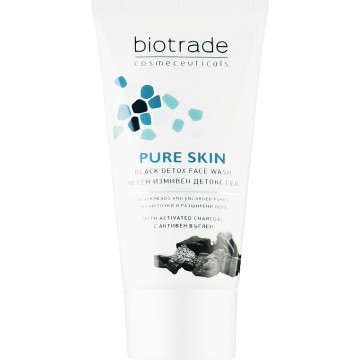 Купити - Biotrade Pure Skin Black Detox Face Wash - Чорний гель-детокс для вмивання