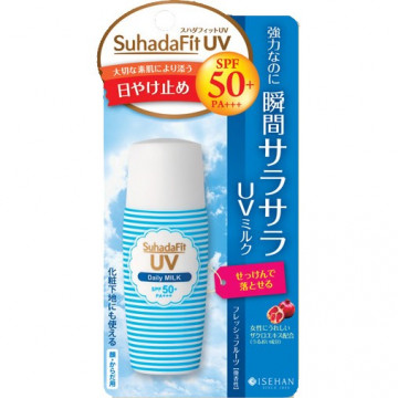 Купити - Isehan Suhad Fit UV Daily Milk - Сонцезахисний зволожуючий молочко SPF50 +