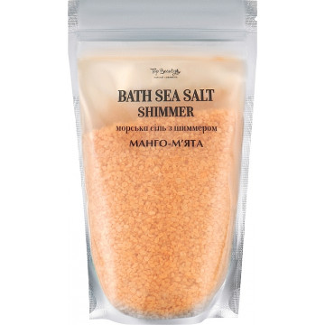 Купити - Top Beauty Bath Salt - Сіль морська з шиммером для ванни "Манго-М'ята"