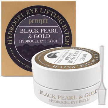 Купити - Petitfee & Koelf Black Pearl & Gold Hydrogel Eye Patch - Гідрогелеві патчі для очей з золотом і чорним перлами