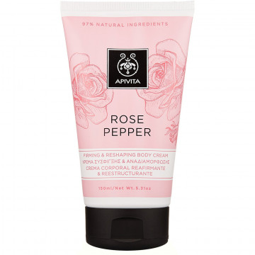 Купити - Apivita rose pepper firming and reshaping body cream - Коригувальний крем для пружності шкіри "Роза і перець"