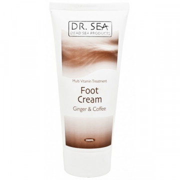 Купити - Dr. Sea Foot Cream - Мультіватімнний оздоровлюючий крем для ніг проти втоми з оліями імбиру і кави