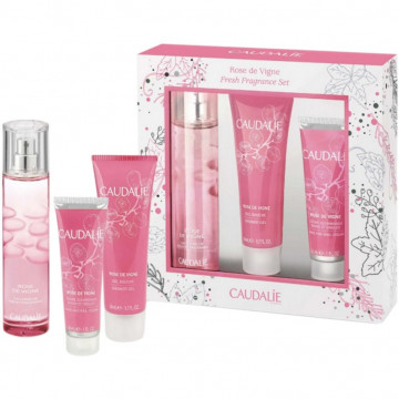 Купити - Caudalie Rose De Vigne Set - Набір (Освіжаюча вода + гель для душу + крем для рук і нігтів)