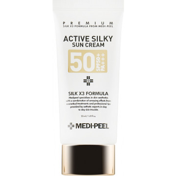 Купити - Medi Peel Active Silky Sun Cream SPF50+ /PA+++ - Сонцезахисний крем з пептидним комплексом SPF50+ /PA+++