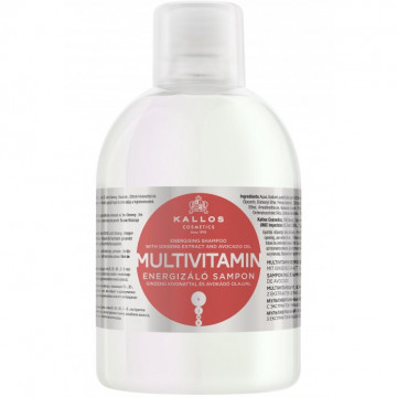 Купити - Kallos Energising Hair Multivitamin Shampoo - Шампунь мультивітамінний енергетичний з екстрактом женьшеню і маслом авокадо