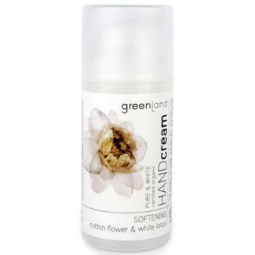 Купити - Greenland Pure & White Hand Cream Cotton Flower & White Lotus - Крем для рук Бавовна-Білий Лотос