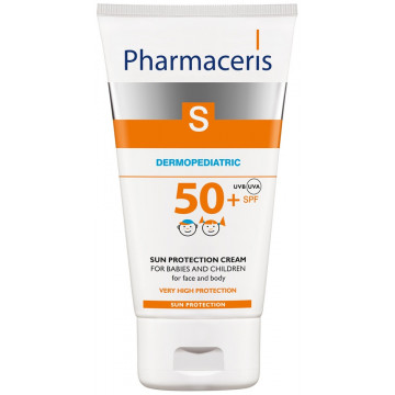 Купити - Pharmaceris S Broad Spectrum Sun Protect Cream SPF50+ - Сонцезахисний дитячий крем для шкіри обличчя і тіла