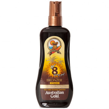 Купити - Australian Gold Spray Gel bronzer - Сонцезахисний спрей-гель з бронзатором SPF 8