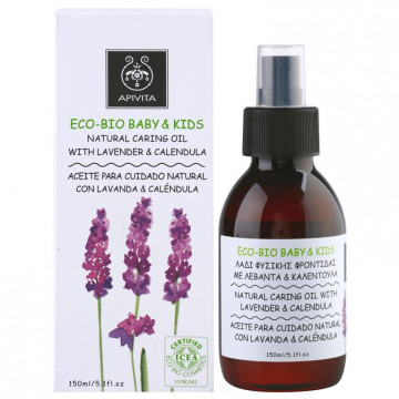 Купити - Apivita eco-bio baby and kids natural caring oil with calendula and lavender - Натуральне масло для догляду за шкірою з календулою і лавандою