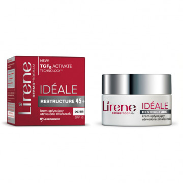 Купити - Lirene Ideale Restructure 45+ Anti-Wrinkle Day Cream SPF 15 - Денний крем проти зморшок 45+