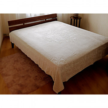 Купити - Pavia Monogram Biege - Простирадло-покривало (бежевий)