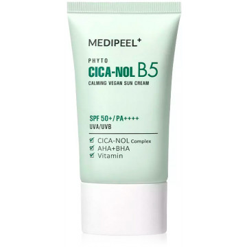 Купити - Medi Peel Phyto Cica-Nol B5 Calming Vegan Sun Cream SPF 50+ PA++++ - Заспокійливий сонцезахисний крем для обличчя